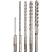 Milwaukee MX4 SDS-PLUS 4-Cutter Rotary Hammer Drill Bit Set (5-Piece)