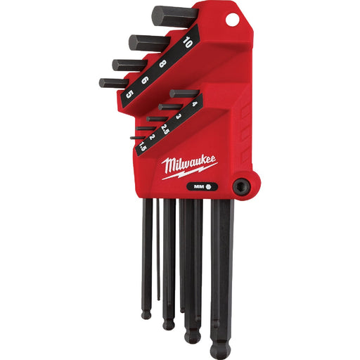 Milwaukee Metric Ball-End L-Style Hex Key Set (9-Piece)