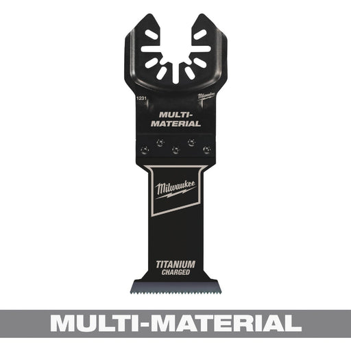 Milwaukee OPEN-LOK 1-3/8 In. TITANIUM CHARGED Bi-Metal Multi-Material Oscillating Multi-Tool Blade