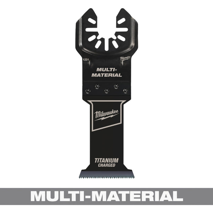 Milwaukee OPEN-LOK 1-3/8 In. TITANIUM CHARGED Bi-Metal Multi-Material Oscillating Multi-Tool Blade