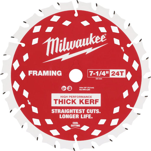 Milwaukee 7-1/4 In. 24-Tooth Thick Kerf Framing Circular Saw Blade (10-Pack)
