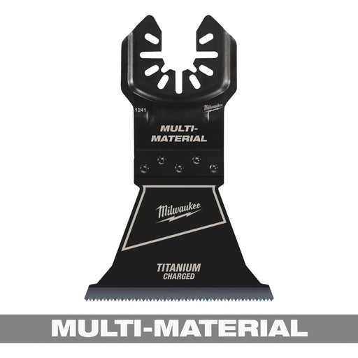 Milwaukee OPEN-LOK 2-1/2 In. TITANIUM CHARGED Bi-Metal Multi-Material Oscillating Multi-Tool Blade