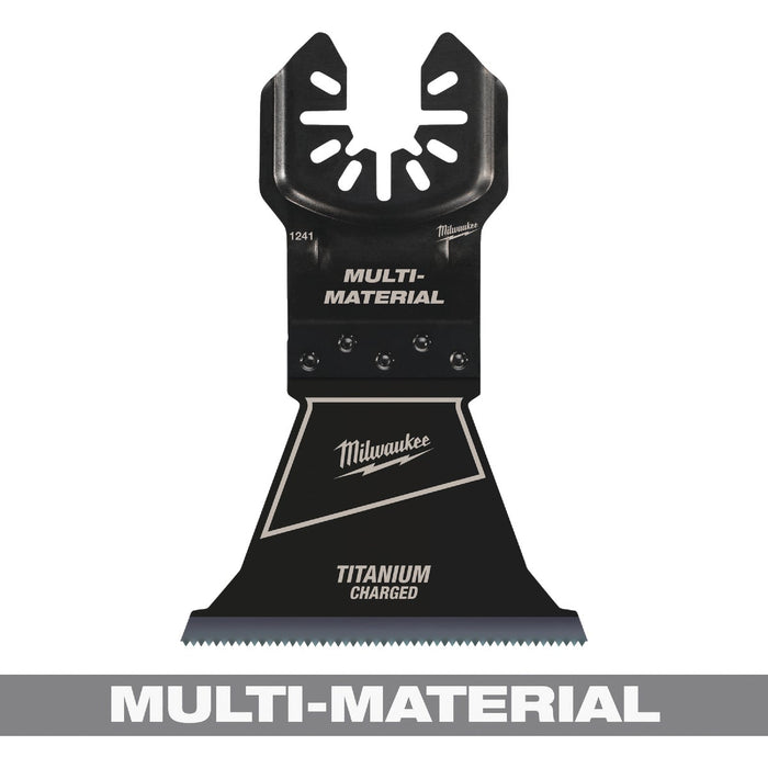 Milwaukee OPEN-LOK 2-1/2 In. TITANIUM CHARGED Bi-Metal Multi-Material Oscillating Multi-Tool Blade
