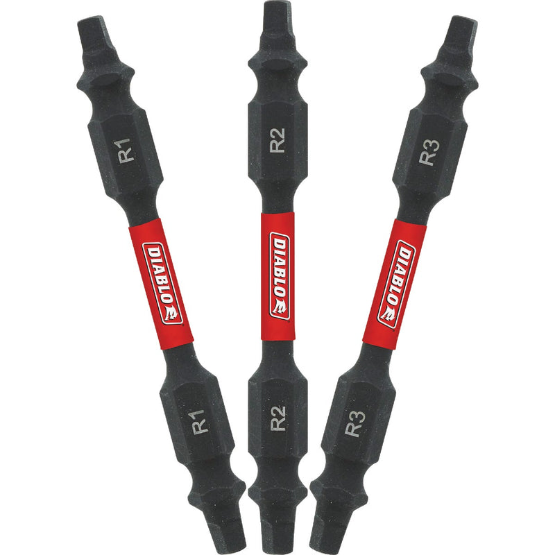 Diablo 2-1/2 In. Double-Ended Square Screwdriver Bit Set, Bulk