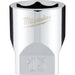 Milwaukee 1/4 In. Drive 15 mm 6-Point Shallow Metric Socket with FOUR FLAT Sides