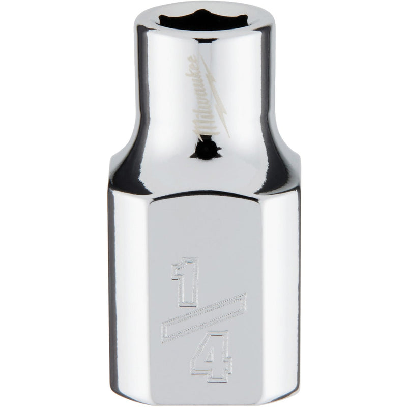 Milwaukee 3/8 In. Drive 1/4 In. 6-Point Shallow Standard Socket with FOUR FLAT Sides