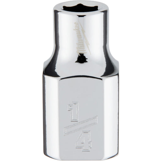 Milwaukee 3/8 In. Drive 1/4 In. 6-Point Shallow Standard Socket with FOUR FLAT Sides