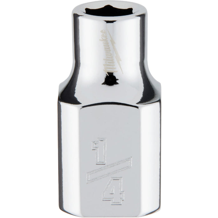 Milwaukee 3/8 In. Drive 1/4 In. 6-Point Shallow Standard Socket with FOUR FLAT Sides