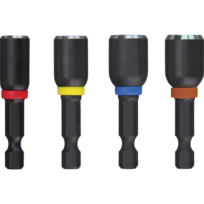 Milwaukee SHOCKWAVE 4-Piece Impact Magnetic Nutdriver Bit Set