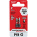 Milwaukee SHOCKWAVE #1 Phillips 1 In. Insert Impact Screwdriver Bit (2-Pack)