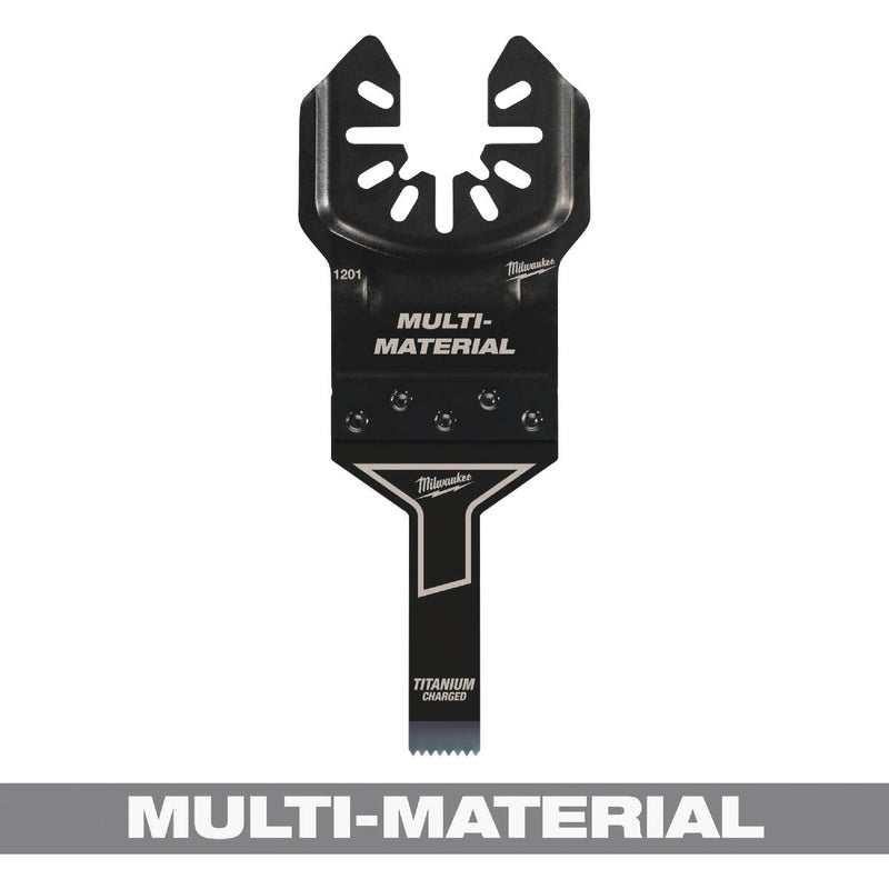 Milwaukee OPEN-LOK 3/8 In. TITANIUM CHARGED Bi-Metal Multi-Material Oscillating Multi-Tool Blade