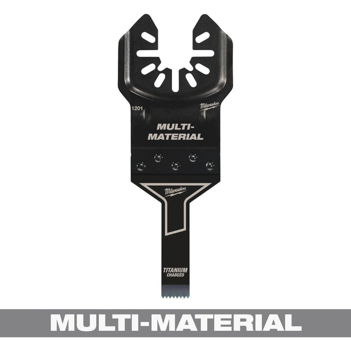 Milwaukee OPEN-LOK 3/8 In. TITANIUM CHARGED Bi-Metal Multi-Material Oscillating Multi-Tool Blade