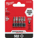 Milwaukee SHOCKWAVE #2 Square Recess 1 In. Insert Impact Screwdriver Bit (5-Pack)