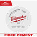 Milwaukee 10 In. 6-Tooth PCD Fiber Cement Circular Saw Blade