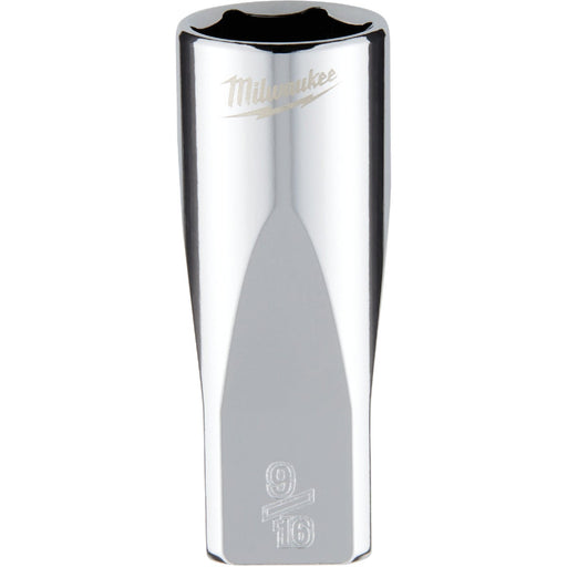 Milwaukee 1/4 In. Drive 9/16 In. 6-Point Deep Standard Socket with FOUR FLAT Sides