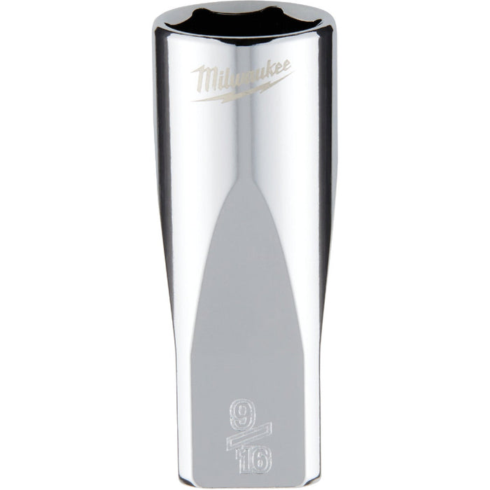 Milwaukee 1/4 In. Drive 9/16 In. 6-Point Deep Standard Socket with FOUR FLAT Sides