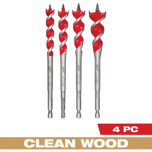 Milwaukee SPEED FEED 4-Piece Auger Bit Set