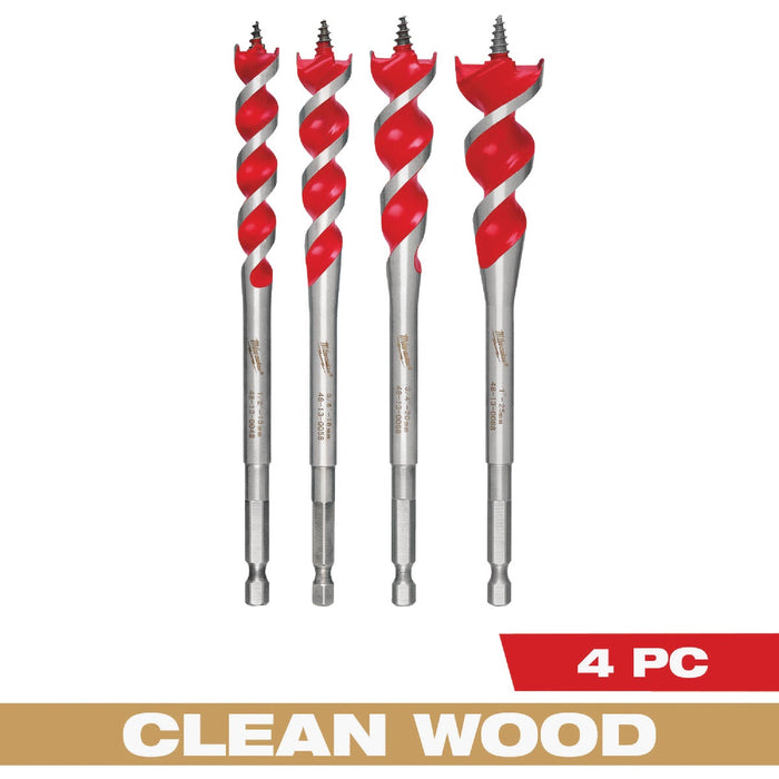Milwaukee SPEED FEED 4-Piece Auger Bit Set