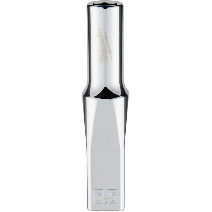 Milwaukee 1/4 In. Drive 5.5 mm 6-Point Deep Metric Socket with FOUR FLAT Sides