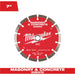 Milwaukee 7 In. Segmented Rim Masonry & Concrete Diamond Blade