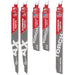 Milwaukee SAWZALL Carbide Demolition Wood & Metal Cutting Reciprocating Saw Blade Set (5-Piece)