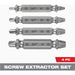 Milwaukee 4-Piece M2 Steel Screw Extractor Set