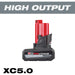 Milwaukee M12 REDLITHIUM Lithium-Ion High Output 5.0 Ah Battery Pack
