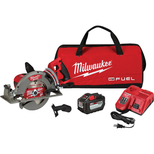 Milwaukee M18 FUEL Brushless 7-1/4 In. Cordless Rear Handle Circular Saw Kit with 12.0 Ah Battery & Charger
