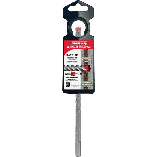 Diablo Rebar Demon 3/8 In. x 8 In. SDS-Plus Full Carbide Rotary Hammer Drill Bit