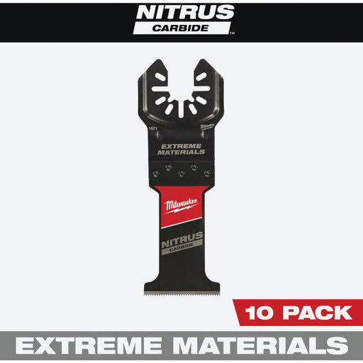 Milwaukee NITRUS CARBIDE 1-3/8 In. Extreme Materials Universal Fit OPEN-LOK Oscillating Blade (10-Pack)