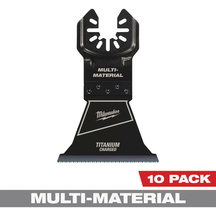 Milwaukee OPEN-LOK 2-1/2 In. TITANIUM CHARGED Bi-Metal Multi-Material Oscillating Multi-Tool Blade (10-Pack)