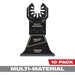 Milwaukee OPEN-LOK 2-1/2 In. TITANIUM CHARGED Bi-Metal Multi-Material Oscillating Multi-Tool Blade (10-Pack)