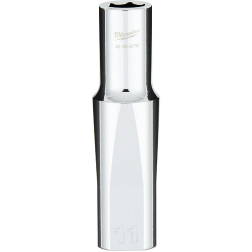 Milwaukee 1/2 In. Drive 11 mm 6-Point Deep Metric Socket with FOUR FLAT Sides