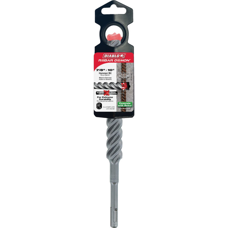 Diablo Rebar Demon 7/8 In. x 10 In. SDS-Plus Full Carbide Rotary Hammer Drill Bit