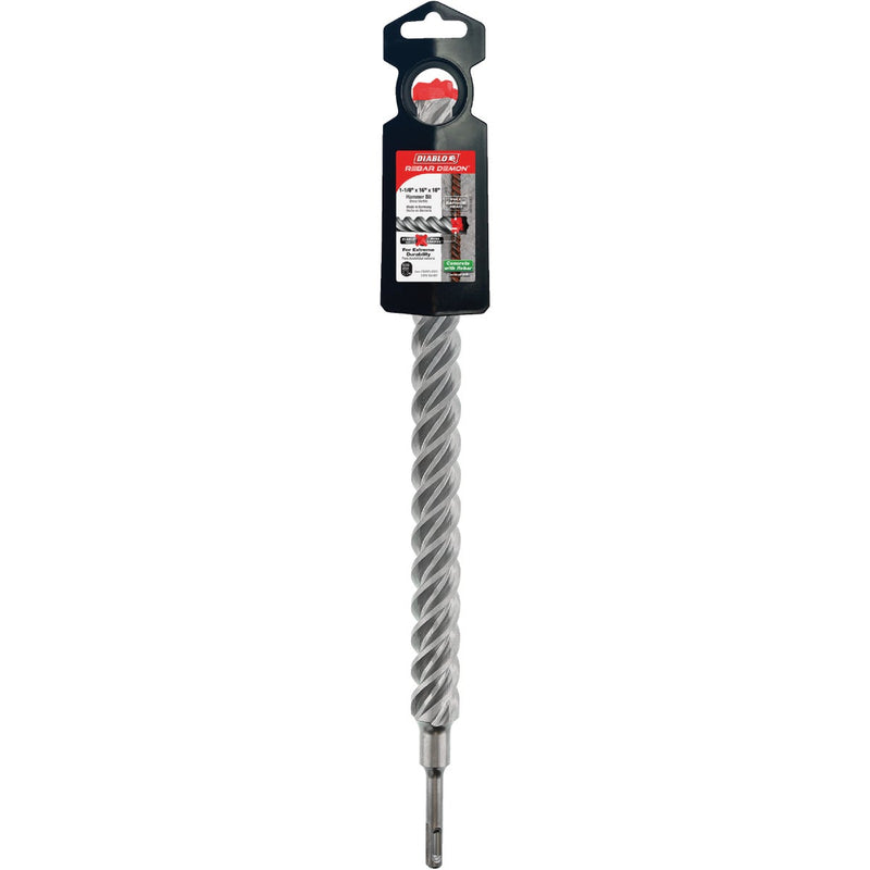 Diablo Rebar Demon 1-1/8 In. x 18 In. SDS-Plus Full Carbide Rotary Hammer Drill Bit