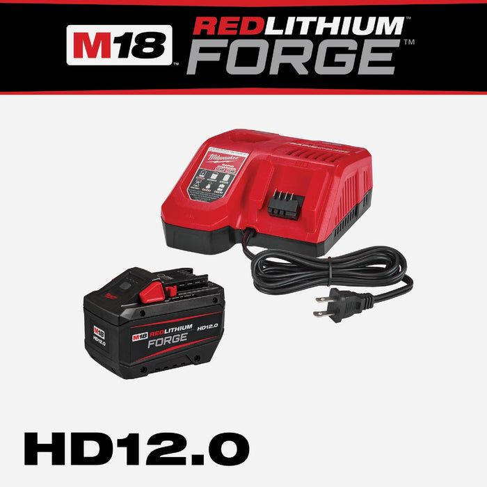 Milwaukee M18 REDLITHIUM FORGE Lithium-Ion High Output HD 12.0 Ah Battery Pack & Charger Starter Kit