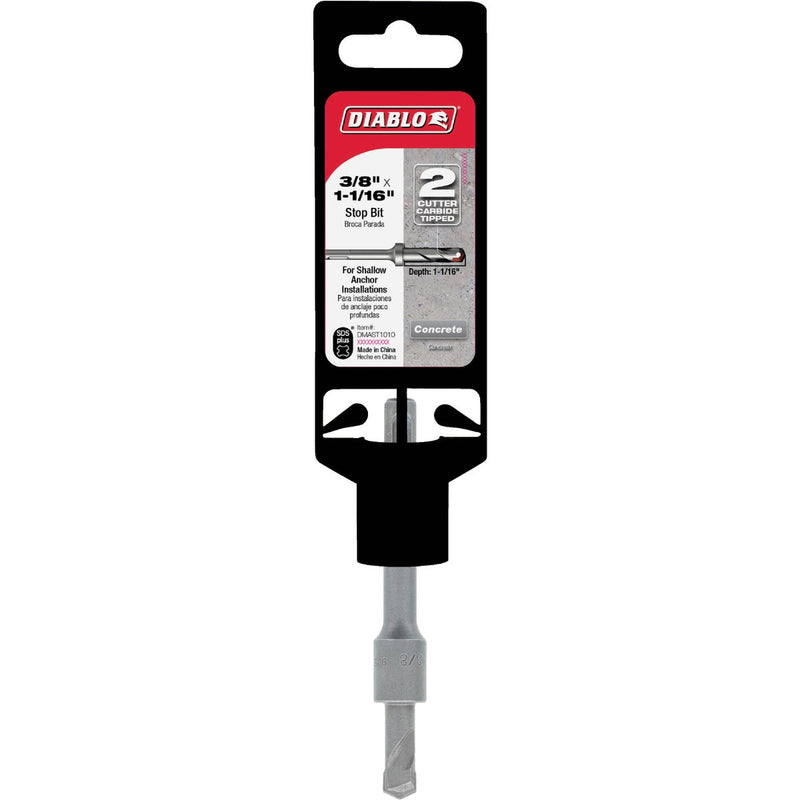 Diablo SDS-Plus 3/8 In. x 1-1/16 In. x 4-1/4 In. Carbide-Tipped Rotary Hammer Drill Bit w/Stop Collar