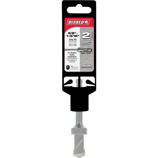 Diablo SDS-Plus 5/8 In. x 1-3/16 In. x 4-1/4 In. Carbide-Tipped Rotary Hammer Drill Bit w/Stop Collar