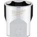 Milwaukee 3/8 In. Drive 19 mm 6-Point Shallow Metric Socket with FOUR FLAT Sides
