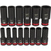 Milwaukee SHOCKWAVE Metric 1/2 In. Drive 6-Point Deep Impact Driver Set (14-Piece)