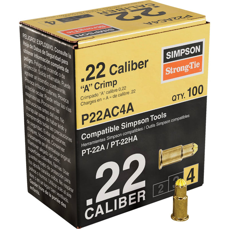 Simpson Strong-Tie 0.22-Caliber Single Shot Level 4 Yellow Powder Load (100-Qty)