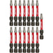 Milwaukee SHOCKWAVE 2 In. Impact T25 Power Bits (15-Piece)