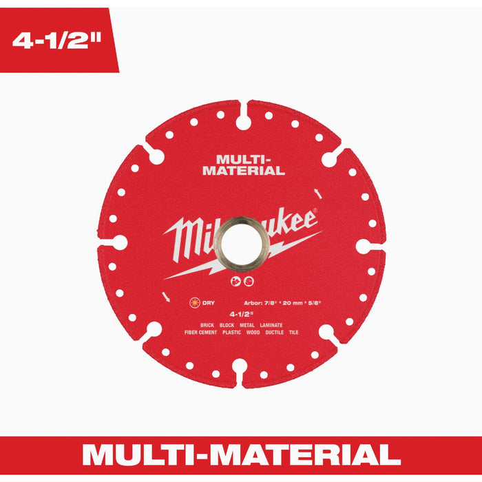 Milwaukee 4-1/2 In. Multi-Material Dry Cut Diamond Blade