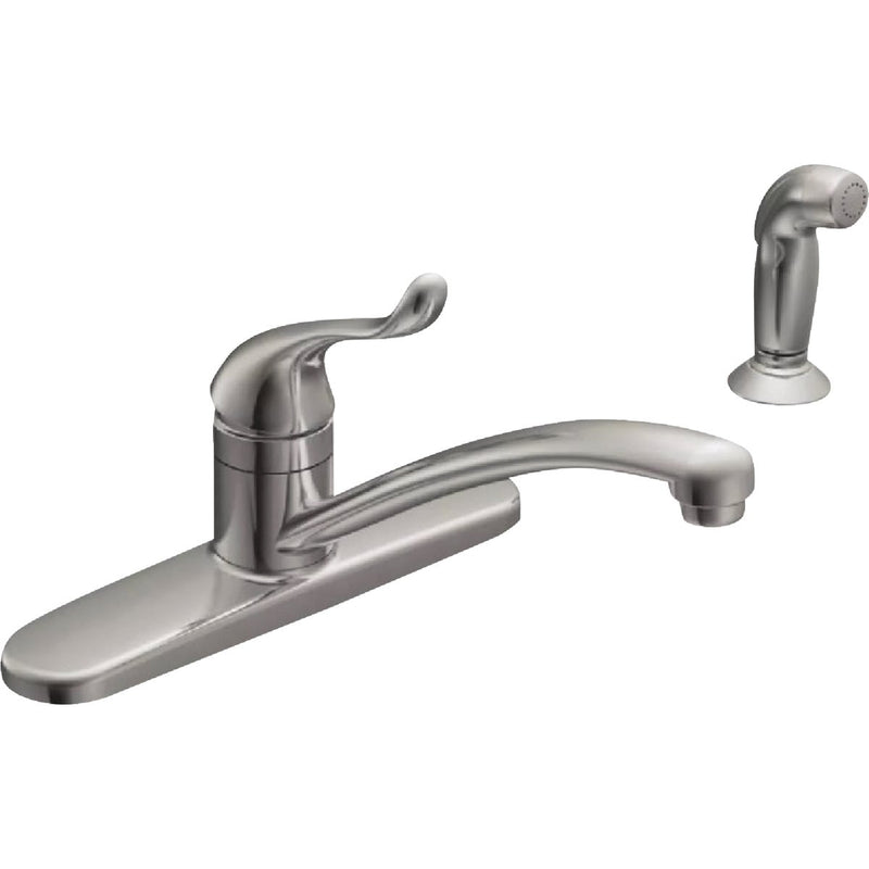 Moen Adler 1-Handle Lever Kitchen Faucet with Side Spray, Chrome