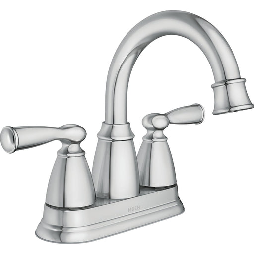 Moen Banbury 2-Handle Lever High Arc Centerset Bathroom Faucet with Push-Down, Chrome