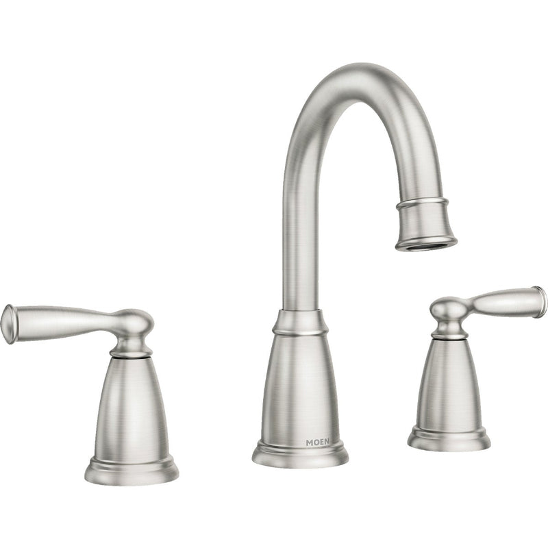 Moen Banbury 2-Handle Lever Widespread Bathroom Faucet with Pop-Up, Spot Resist Brushed Nickel