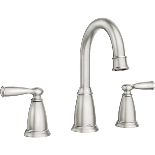 Moen Banbury 2-Handle Lever Widespread Bathroom Faucet with Pop-Up, Spot Resist Brushed Nickel