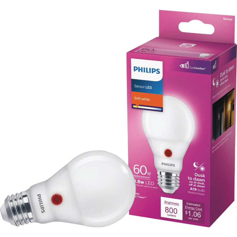 Philips 60W Equivalent Soft White A19 Medium Dusk to Dawn LED Light Bulb