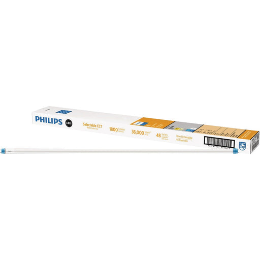 Philips FlexFit 32W Equivalent 48 In. T8 Type A+B Multi-CCT LED Tube Light Bulb (2-Pack)