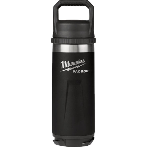 Milwaukee PACKOUT 18 Oz. Black Insulated Bottle with Chug Lid